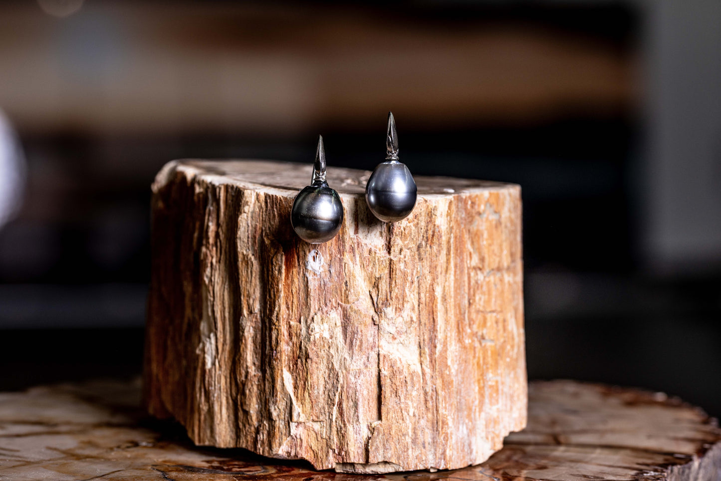 Tahitian Pearls Silver Earrings