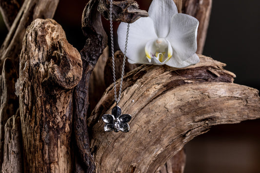 Silver Orchid Macrame Bracelet - alternate view 4