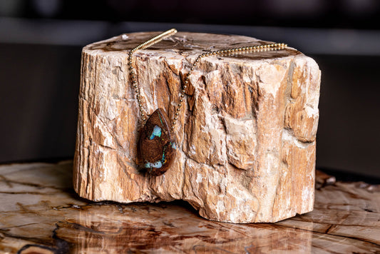 Boulder Opal Yellow Gold Necklace