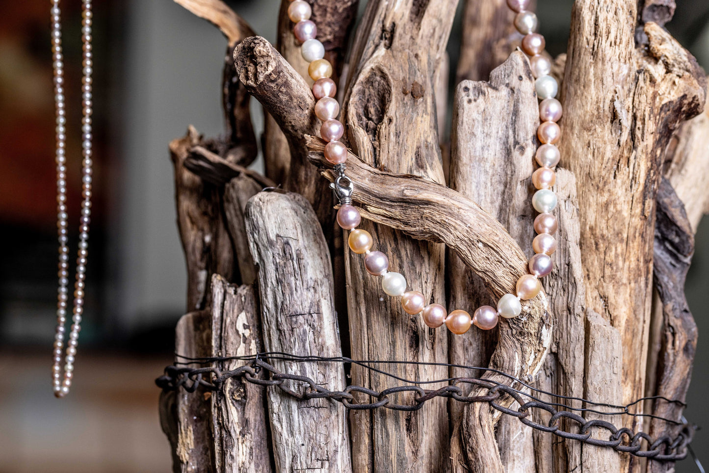 Freshwater Perls Silver Necklace