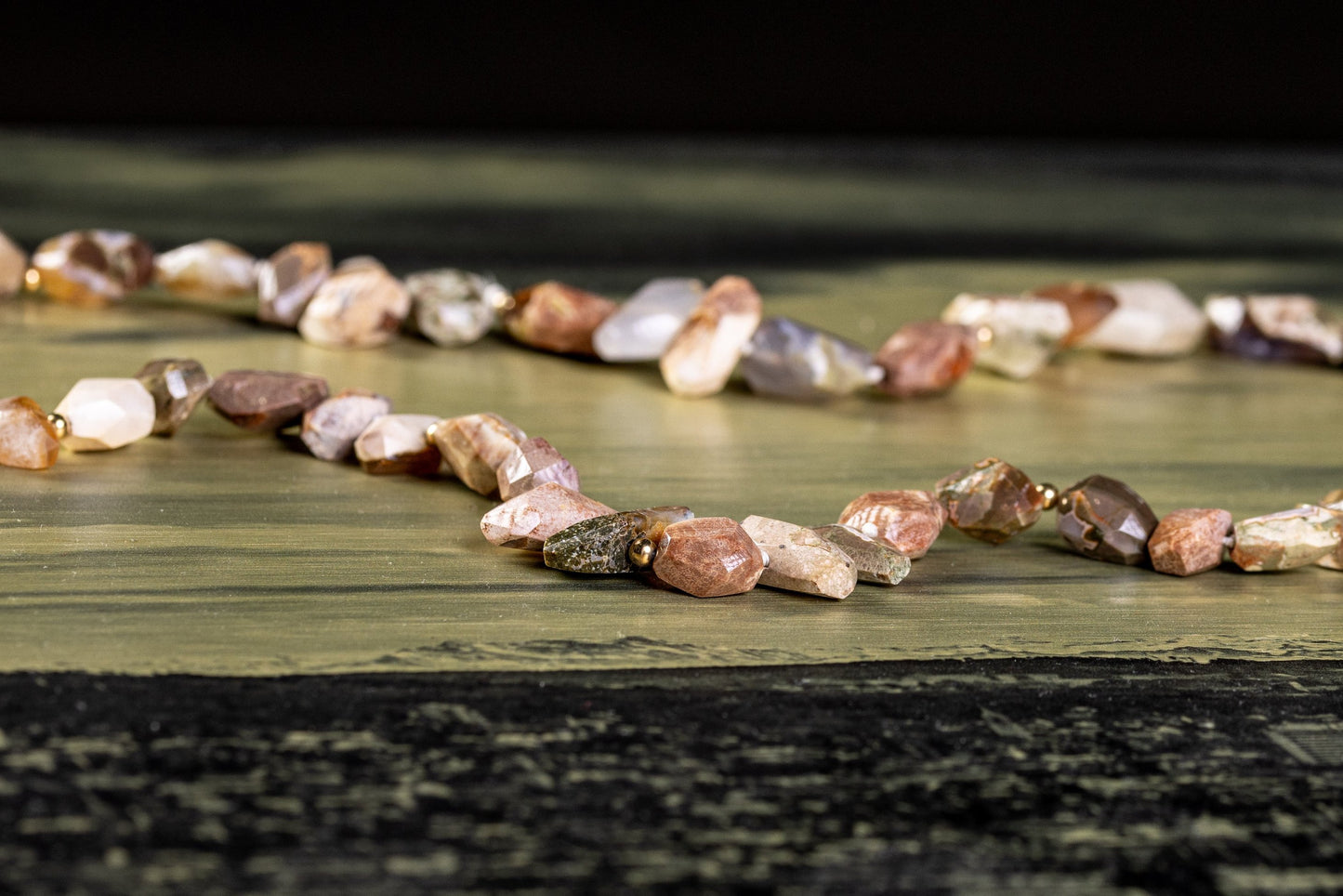 Australian Amulet Stone Yellow Gold Necklace