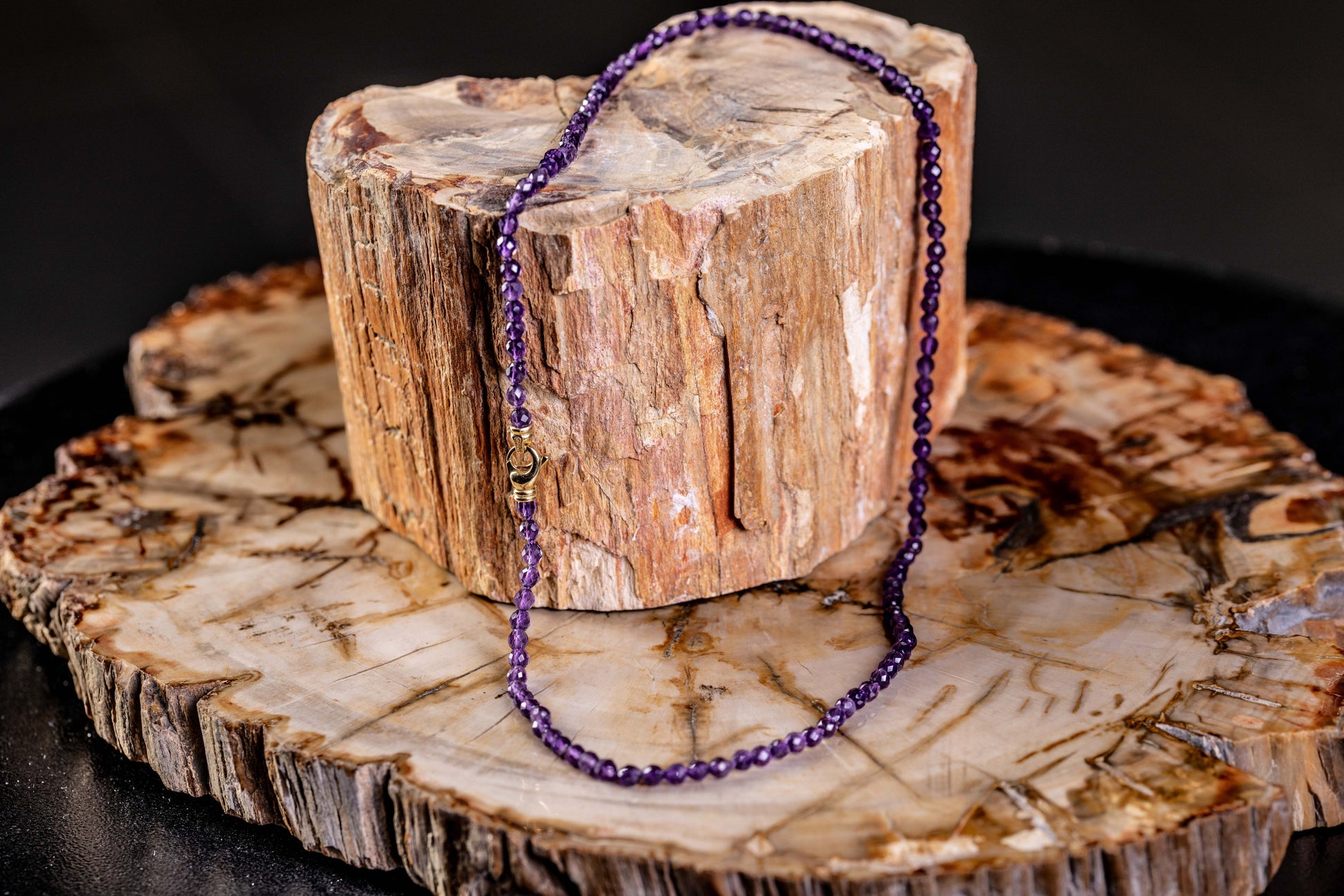 Amethyst Yellow Gold Necklace