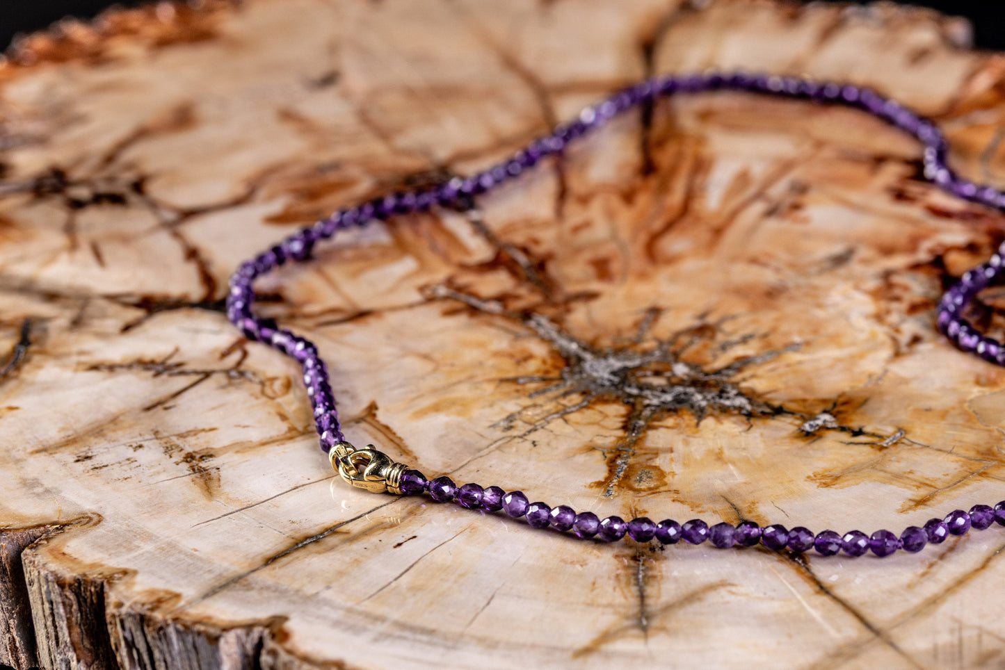 Amethyst Yellow Gold Necklace - alternate view 2