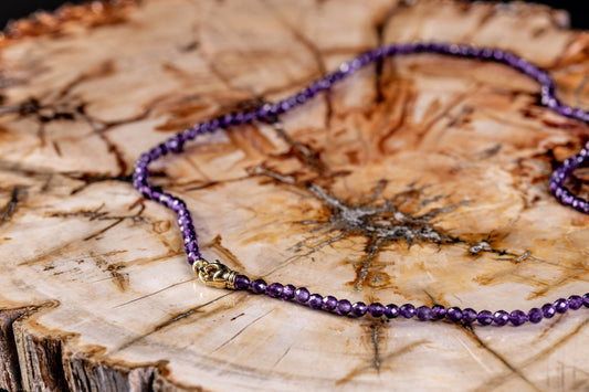 Amethyst Yellow Gold Necklace - alternate view 2