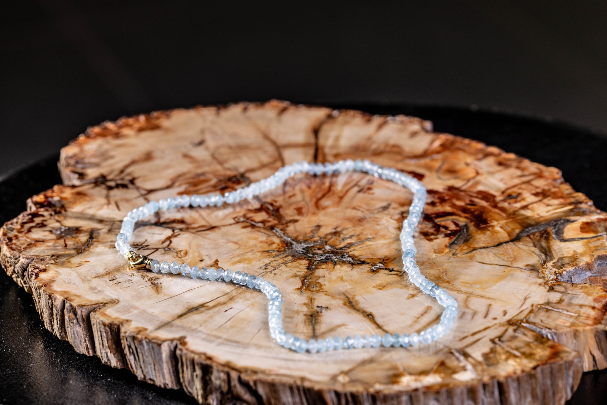 Aquamarine Yellow Gold Necklace - alternate view 2