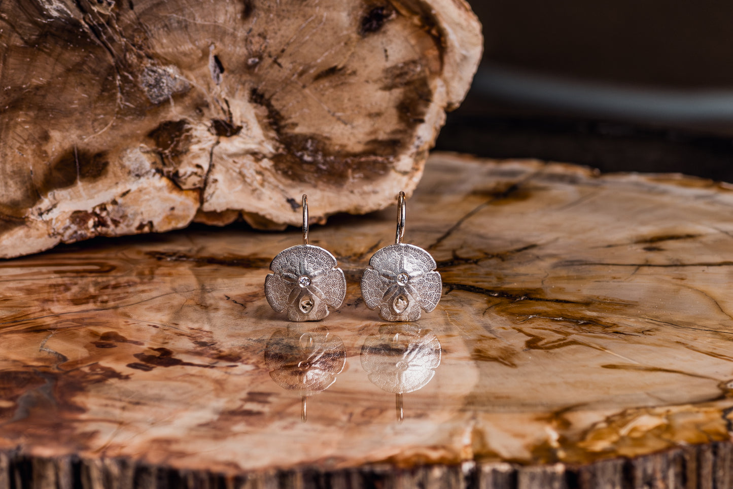 Silber Diamant Ohrringe