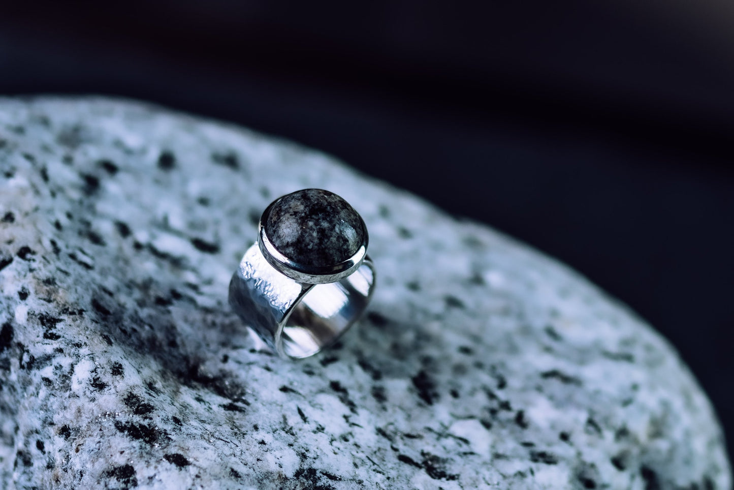 silver, swiss stone, ring