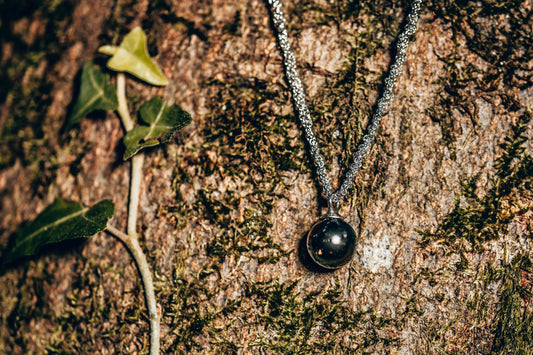 pendant, tahitian pearl, silver