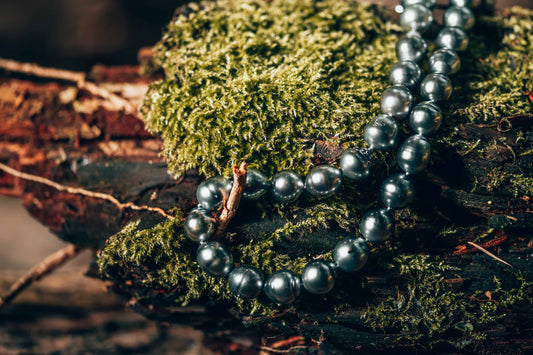 necklace, tahitian pearls, silver
