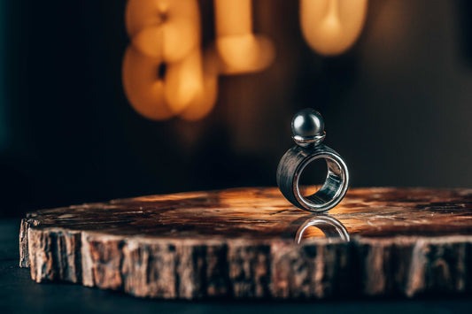 carbon, silver, tahitian pearl