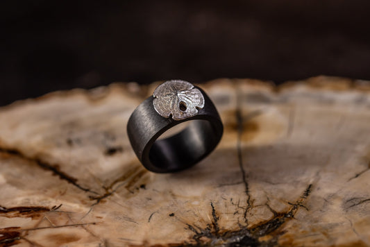 ring, carbon, silver